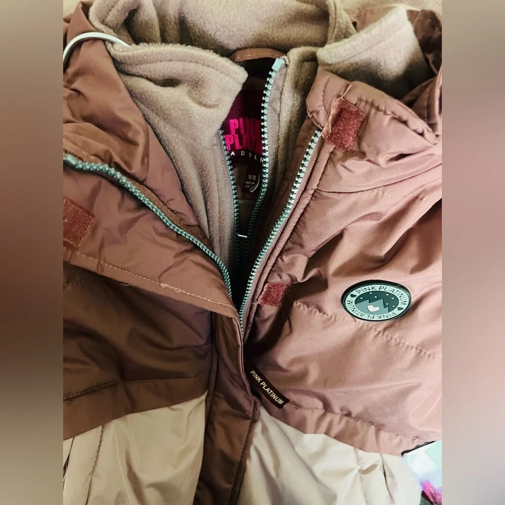 Pink platinum kids jacket new size 14/16